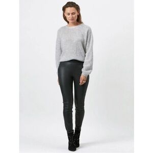 Genuine Leather Leggings sz 6 Black pull on skinny pants